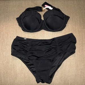 Victoria’s Secret Bandeau Bikini Set (Black)